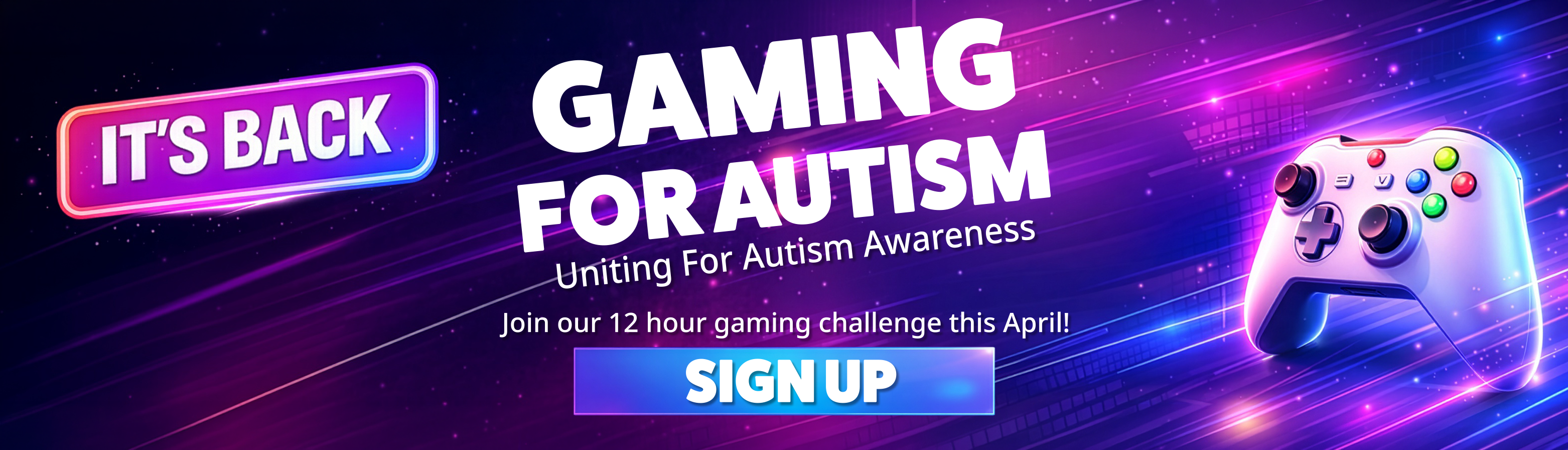 Gaming for Autism Banner